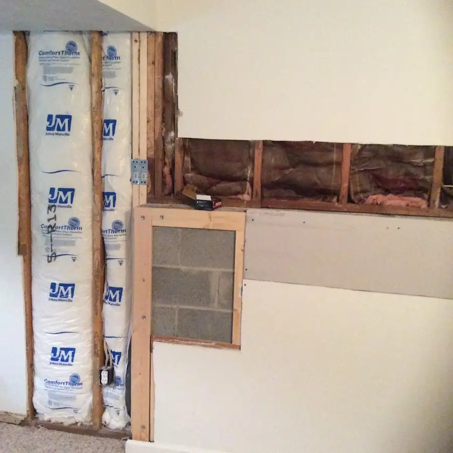 Wall insulation replacement during Structural Drying in Yukon